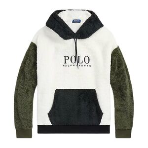 Ralph Lauren Polo Men's Black, White, Green NEW Fleece Hoodie Size XL⭐️